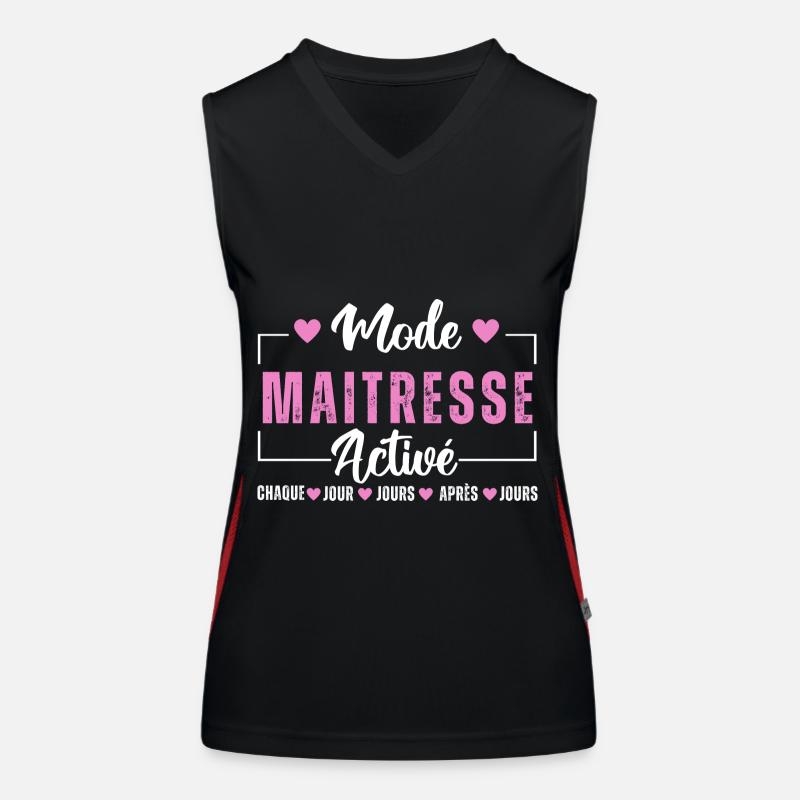 Mode maitresse activé cadeau maîtresse d' école Débardeur respirant contrasté Femme