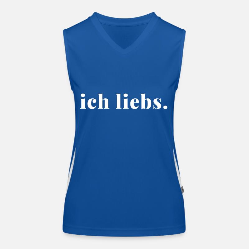 Ich liebs Statement Spruch Love It Geschenkidee Funktionelles Kontrast-Tank Top für Frauen