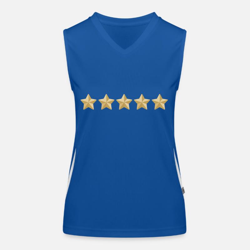 Fünf Gold Sterne, 5 stars, Gewinner, Sieger, Beste Funktionelles Kontrast-Tank Top für Frauen