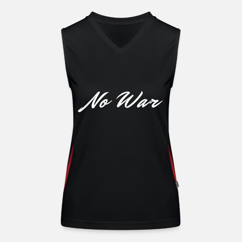 No War Funktionelles Kontrast-Tank Top für Frauen