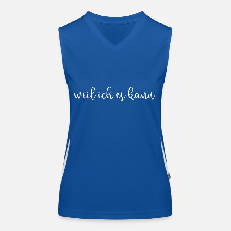 weil ich es kann Funktionelles Kontrast-Tank Top für Frauen