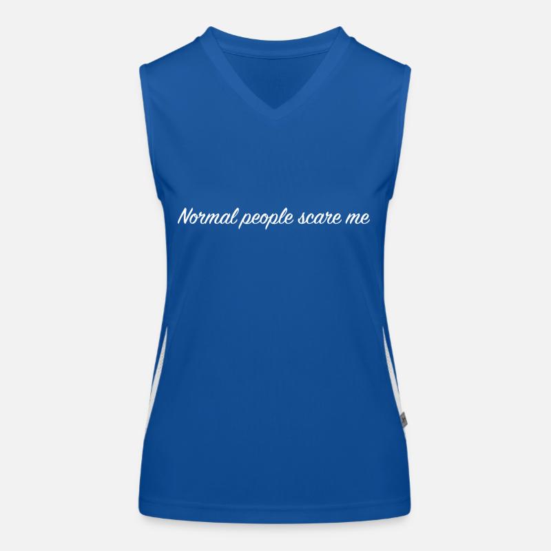 Normale Menschen machen mir Angst Funktionelles Kontrast-Tank Top für Frauen