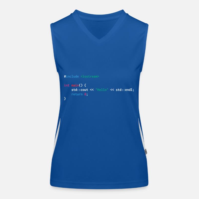 Developer c web humor funny Women's Functional Contrast Tank Top