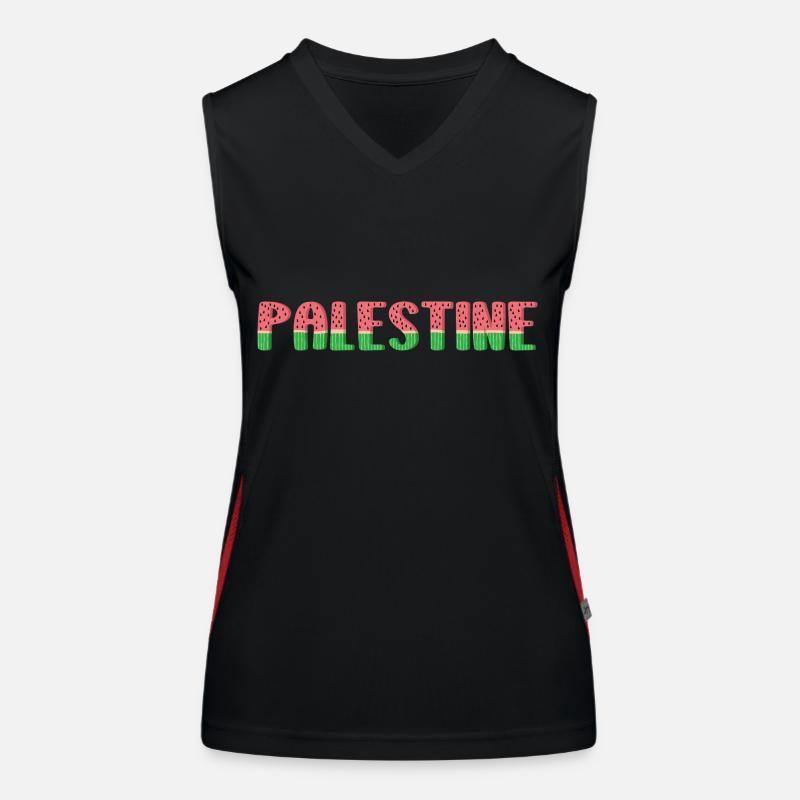 Pastèque Palestine Débardeur respirant contrasté Femme