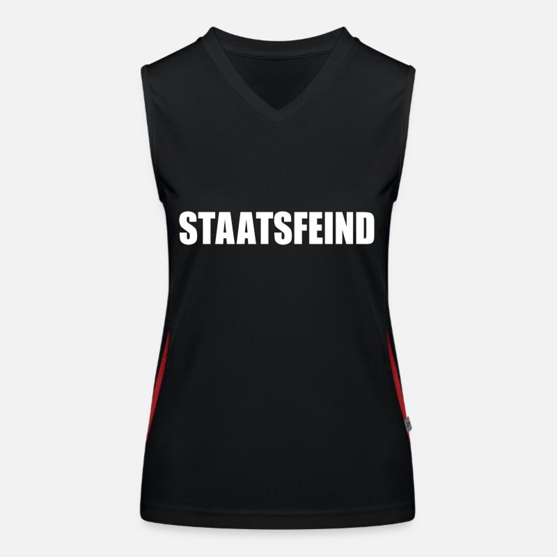 Staatsfeind Funktionelles Kontrast-Tank Top für Frauen