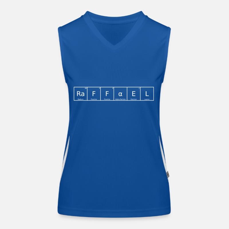 Raphael Surname First Name Chemistry Periodic Table Element Women's Functional Contrast Tank Top