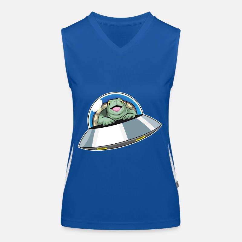 Turtle Spaceship Space Débardeur respirant contrasté Femme