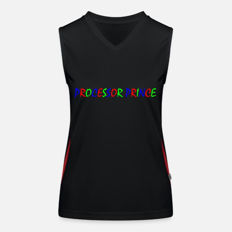Processor Prince – Typographie colorée Débardeur respirant contrasté Femme