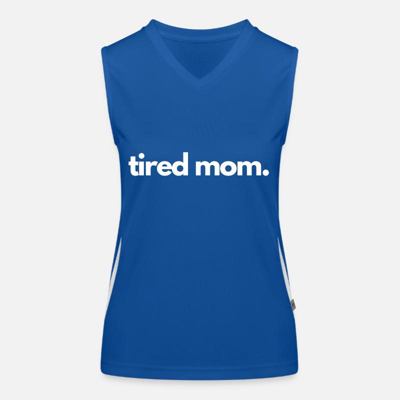 tired mom Funktionelles Kontrast-Tank Top für Frauen