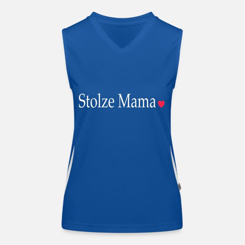 Muttertag Stolze Mama Herz Funktionelles Kontrast-Tank Top für Frauen