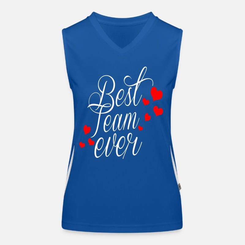BEST TEAM EVER Funktionelles Kontrast-Tank Top für Frauen