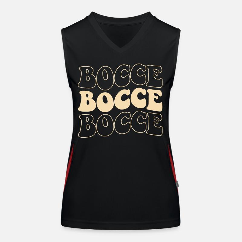 Bocce Quote Bocce Ball with Jack Bocci Game Bocce Women's Functional Contrast Tank Top