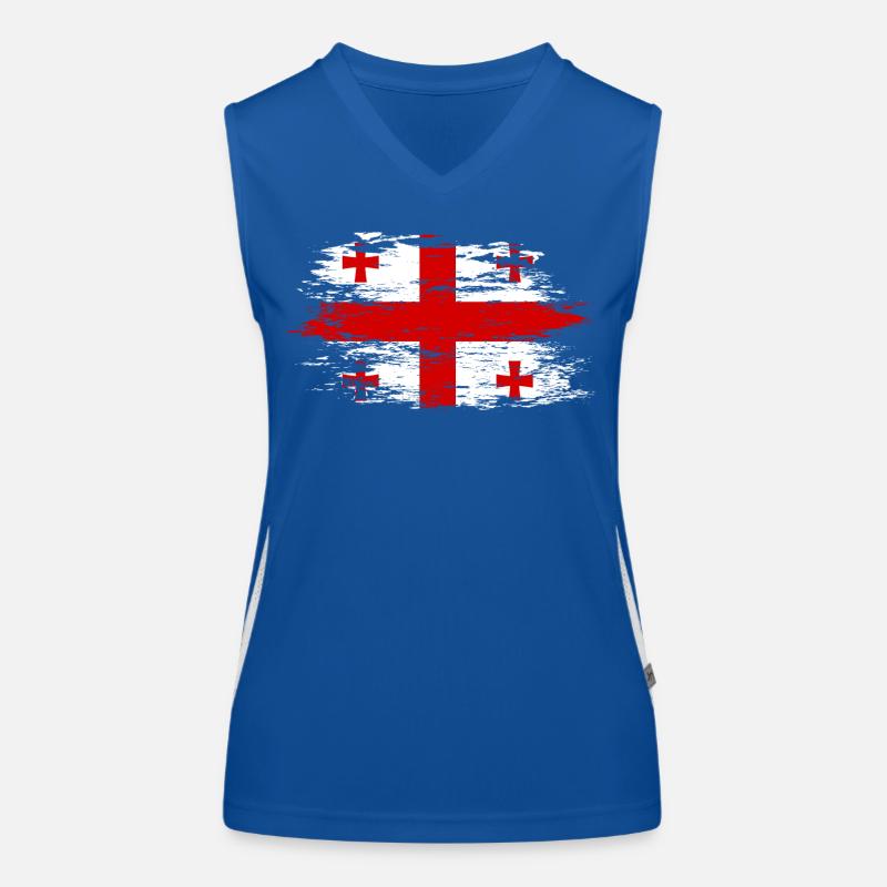 Drapeau géorgien utilisé Débardeur respirant contrasté Femme