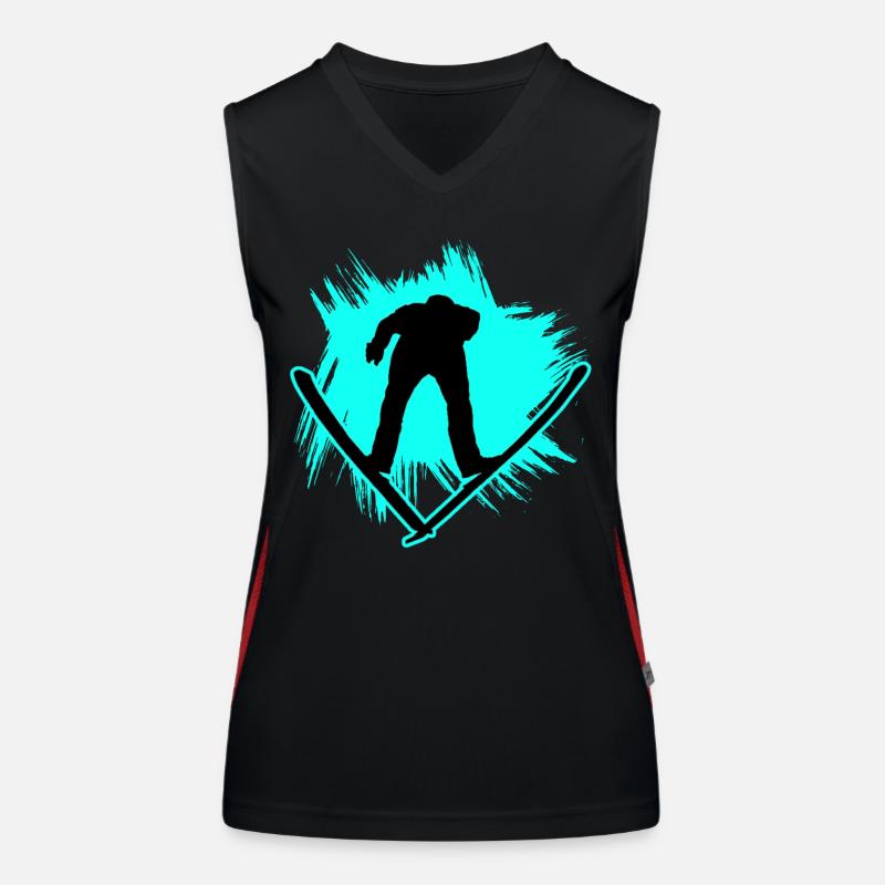 Schansspringen Functionele contrasterende tanktop voor vrouwen