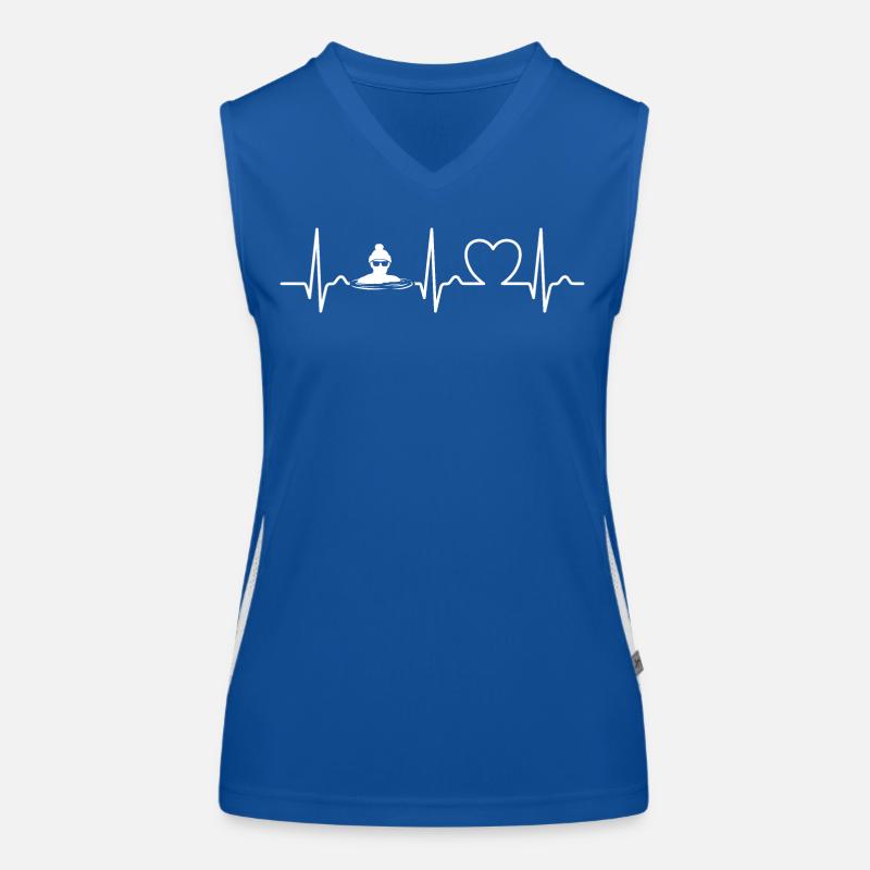 Herzkurve, Puls, Eisbaden, Eisbad, Herz Funktionelles Kontrast-Tank Top für Frauen