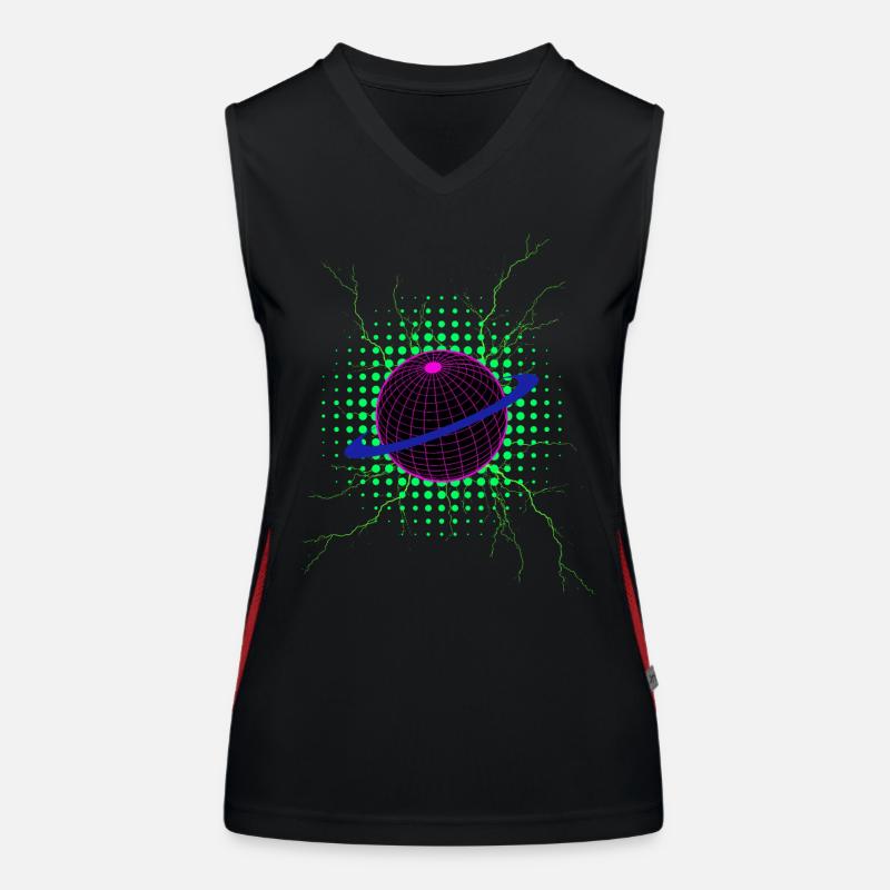 Planète techno Débardeur respirant contrasté Femme