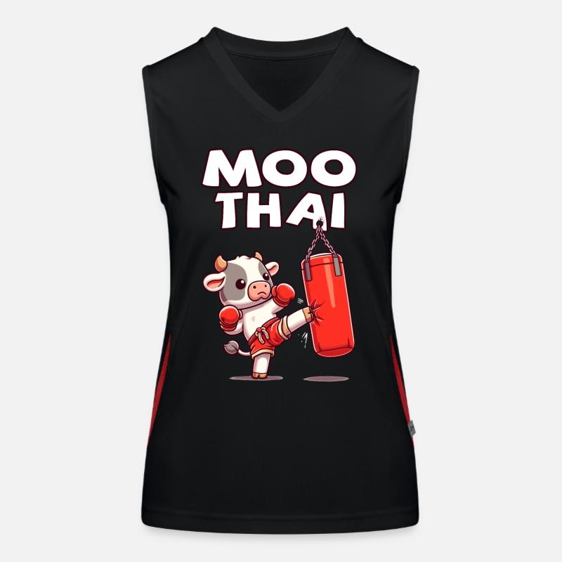 Boxe Muay Thai, Boxe Thaïlandaise Kickboxing, Moo Thai Débardeur respirant contrasté Femme