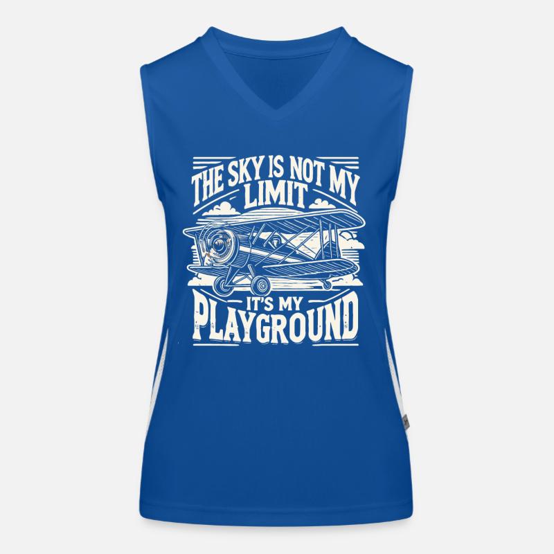 Pilot, Airplane, Flyer, Flight School Women's Functional Contrast Tank Top