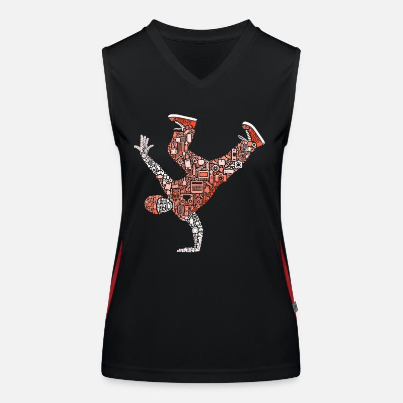 Breakdance, Breakdancer, Breakdancing, Hip Hop Débardeur respirant contrasté Femme