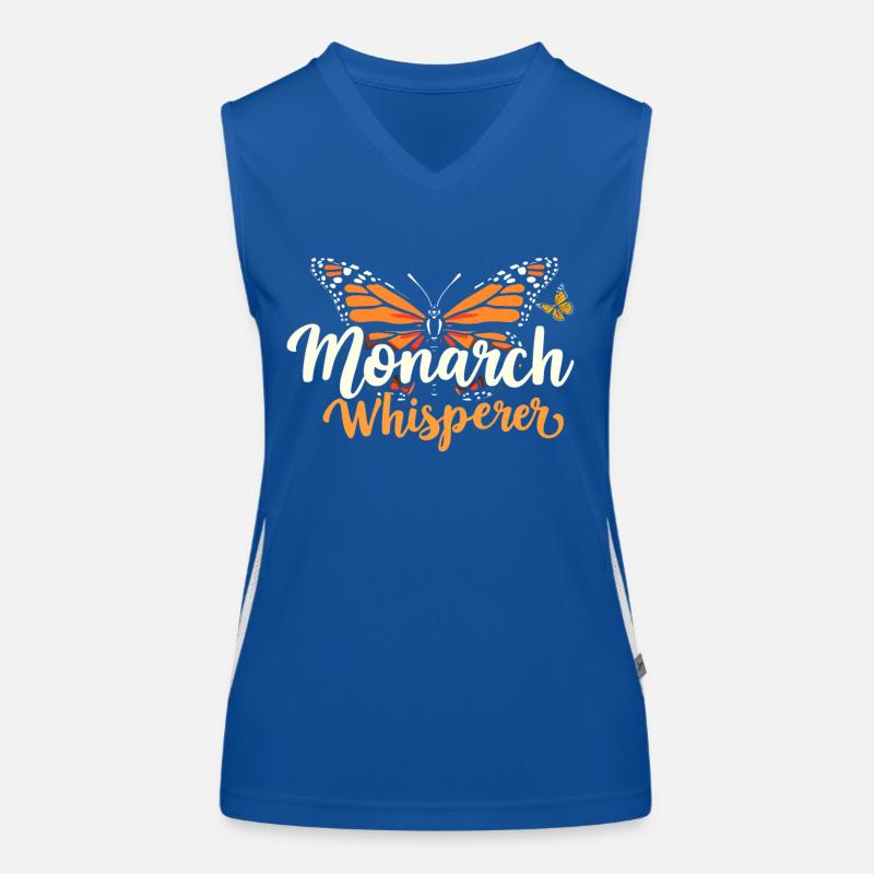 Butterfly, Monarch Whisperer, Entomologist Women's Functional Contrast Tank Top