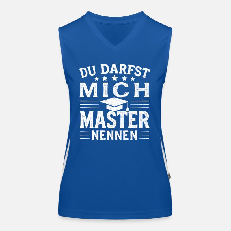 Master Abschluss Absolvent Masterabschluss Student Funktionelles Kontrast-Tank Top für Frauen