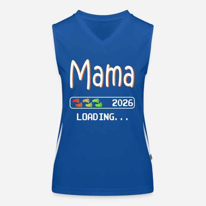 Mama 2026 loading werdende Mutter Schwangerschaft Funktionelles Kontrast-Tank Top für Frauen