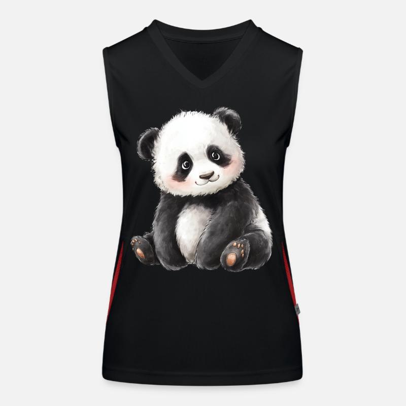 Mignon bébé panda Débardeur respirant contrasté Femme