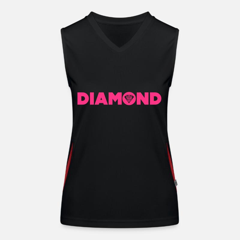 diamond Funktionelles Kontrast-Tank Top für Frauen