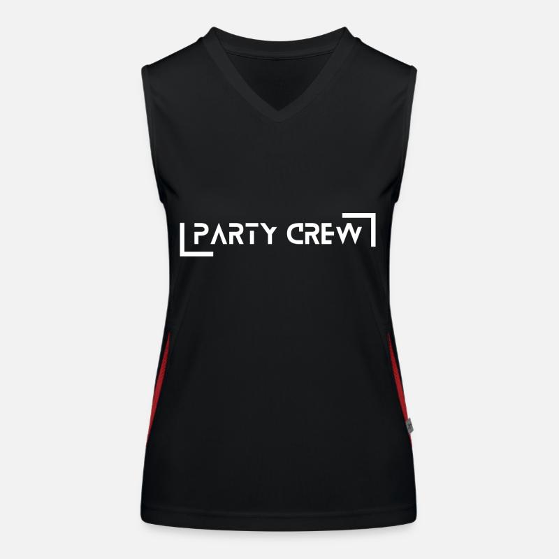 Party Crew Funktionelles Kontrast-Tank Top für Frauen
