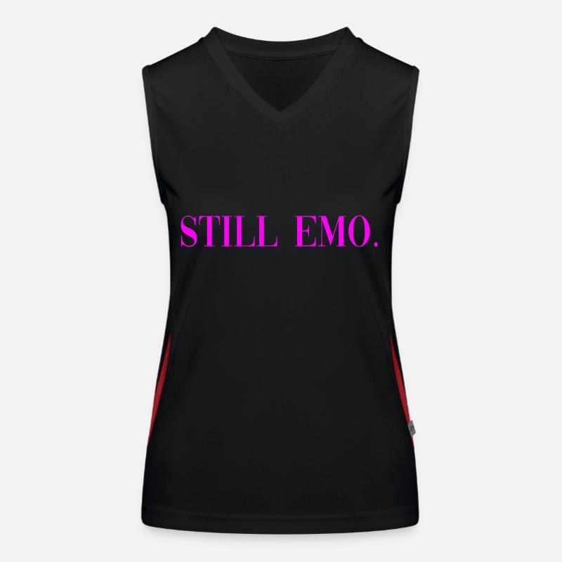 Still Emo Gothic Spruch Geschenk Funktionelles Kontrast-Tank Top für Frauen