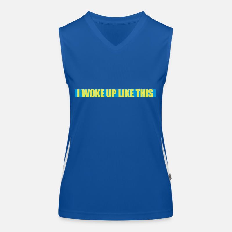 woke up like this Funktionelles Kontrast-Tank Top für Frauen