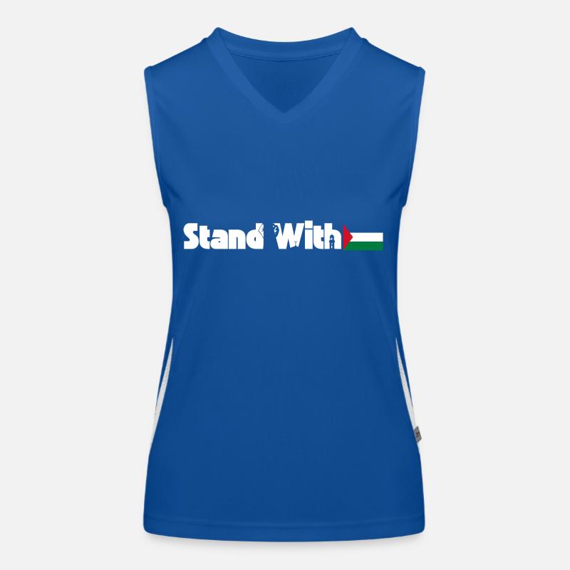 Stand With Palestine Débardeur respirant contrasté Femme