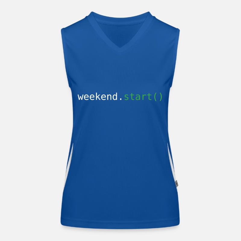 Start ins Wochenende Funktionelles Kontrast-Tank Top für Frauen