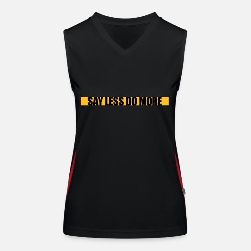 say less do more Funktionelles Kontrast-Tank Top für Frauen