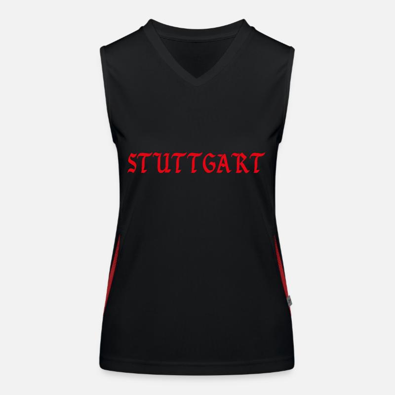 Stuttgart Old German - Women's Functional Contrast Tank Top - black/red
