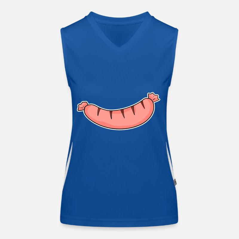 Motivo salsiccia Top sportivo da donna in contrasto cromatico