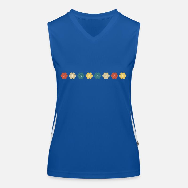 Vintage Retro Gänseblümchen Funktionelles Kontrast-Tank Top für Frauen
