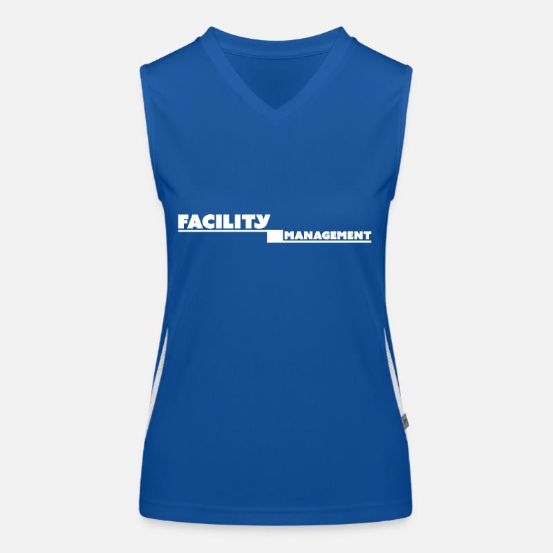 facility management tshirt black Women's Functional Contrast Tank Top