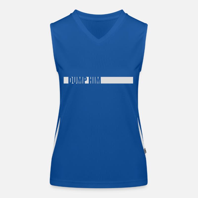 dump him Zitat Logo Funktionelles Kontrast-Tank Top für Frauen