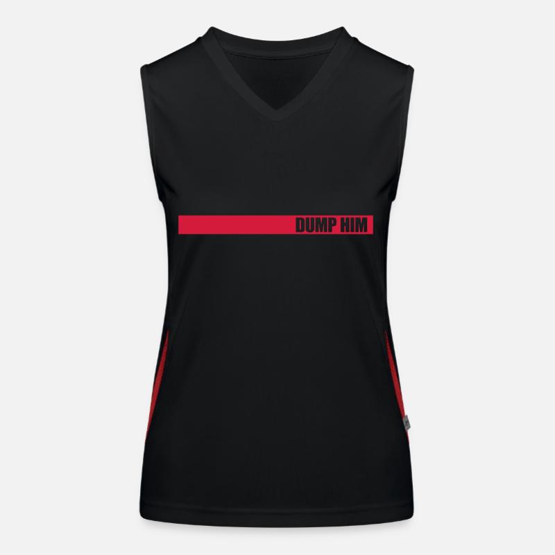 Dump Him Quote Logo Débardeur respirant contrasté Femme