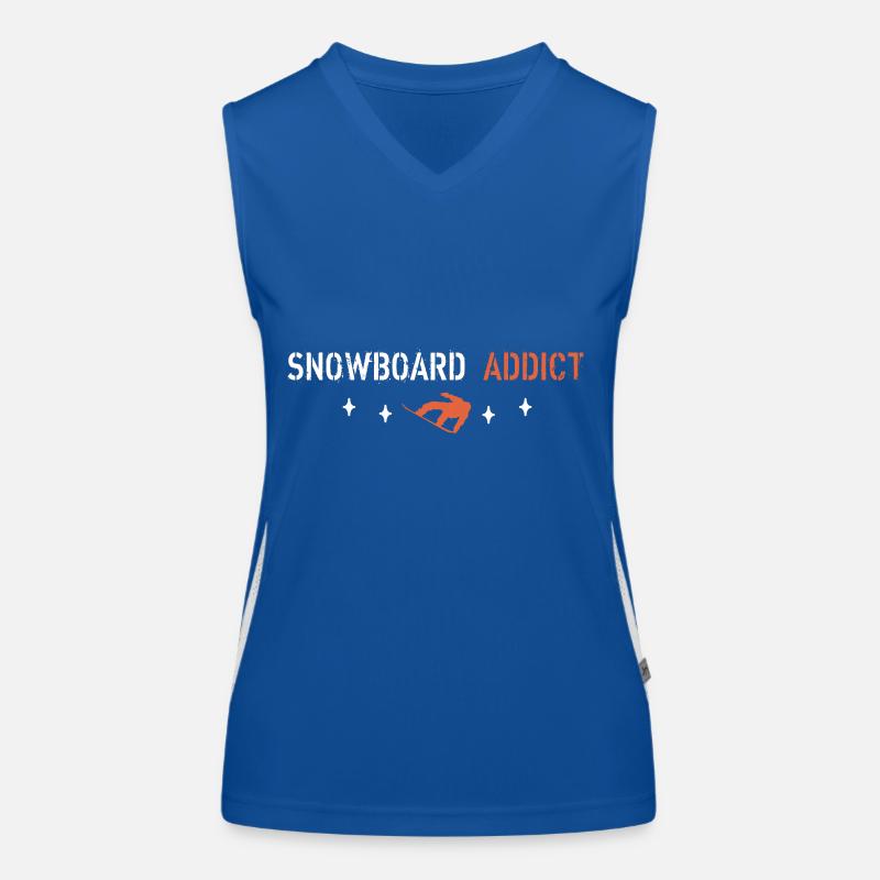 Snowboard-Süchtiger Funktionelles Kontrast-Tank Top für Frauen