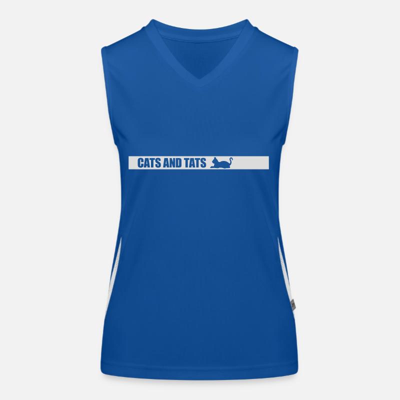 cats and tats Zitat Funktionelles Kontrast-Tank Top für Frauen