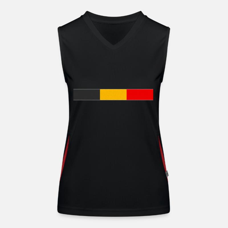 Drapeau belge Débardeur respirant contrasté Femme