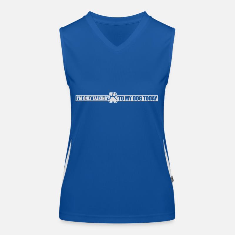 only talking to dog Funktionelles Kontrast-Tank Top für Frauen