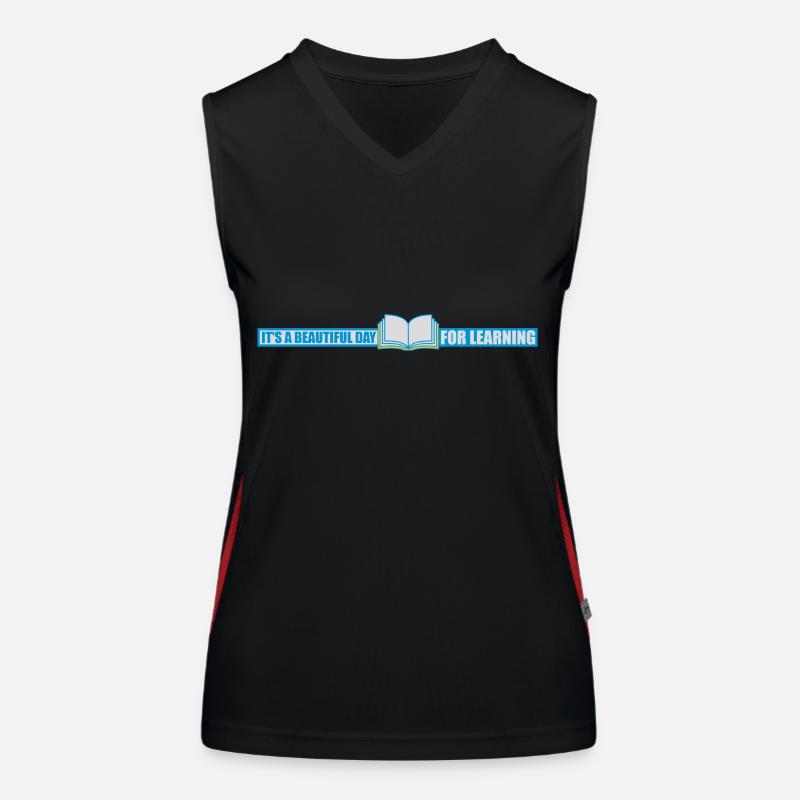 beautiful day for learning Funktionelles Kontrast-Tank Top für Frauen