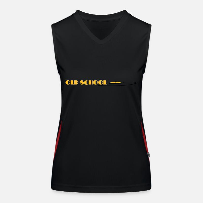 old school, oldschool, vinyl Funktionelles Kontrast-Tank Top für Frauen