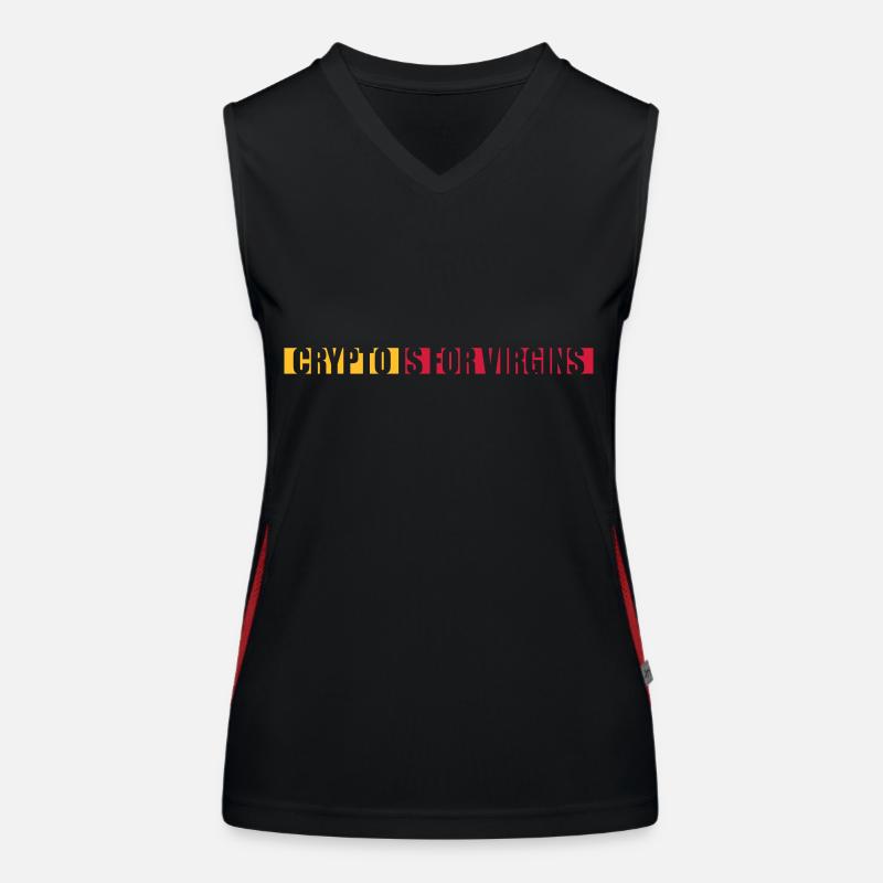 crypto is for virgins Funktionelles Kontrast-Tank Top für Frauen