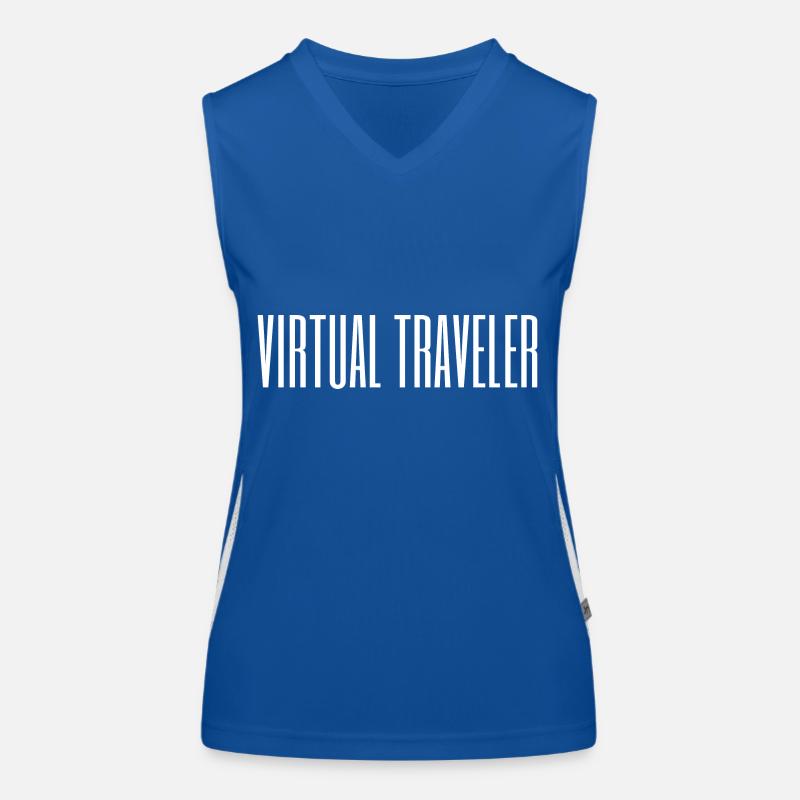 VIRTUAL TRAVELER / TECH GEEK / NERD Funktionelles Kontrast-Tank Top für Frauen