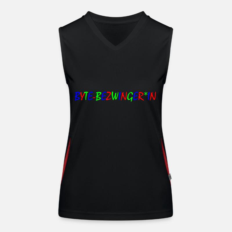 Byte Conqueror – Typographie colorée Débardeur respirant contrasté Femme