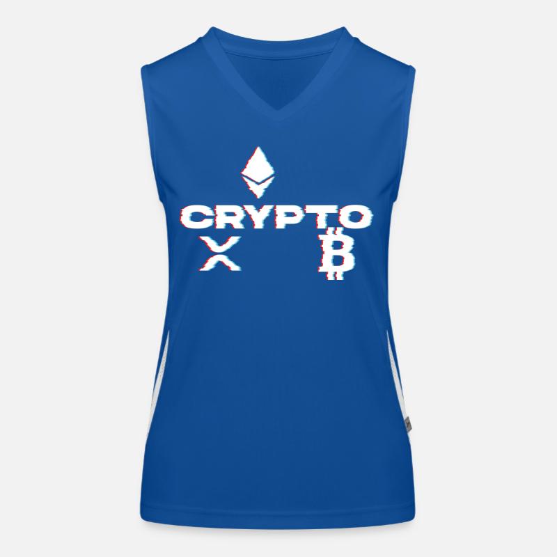 Crypto Glitch Funktionelles Kontrast-Tank Top für Frauen